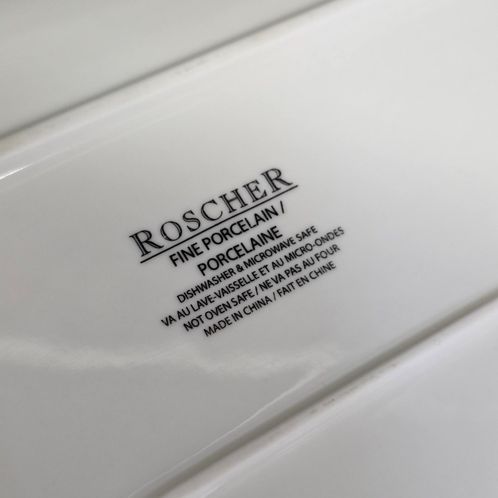Roscher Serving Platter 17.5in White Porcelain Rectangular Tray Dishware - Picture 6 of 6